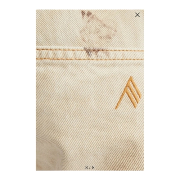 The Attico Essie Low Rise Denim Cargo Pants | NATURAL MARBLE | SZ US 0 | NWT - Picture 5 of 5